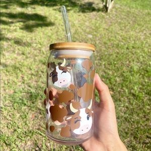 16oz Libbey Glass Can “baby cow”